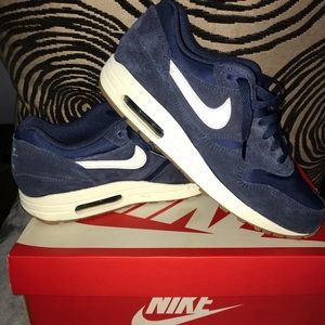 COPY - Navy Blue suede Nike shoes.
